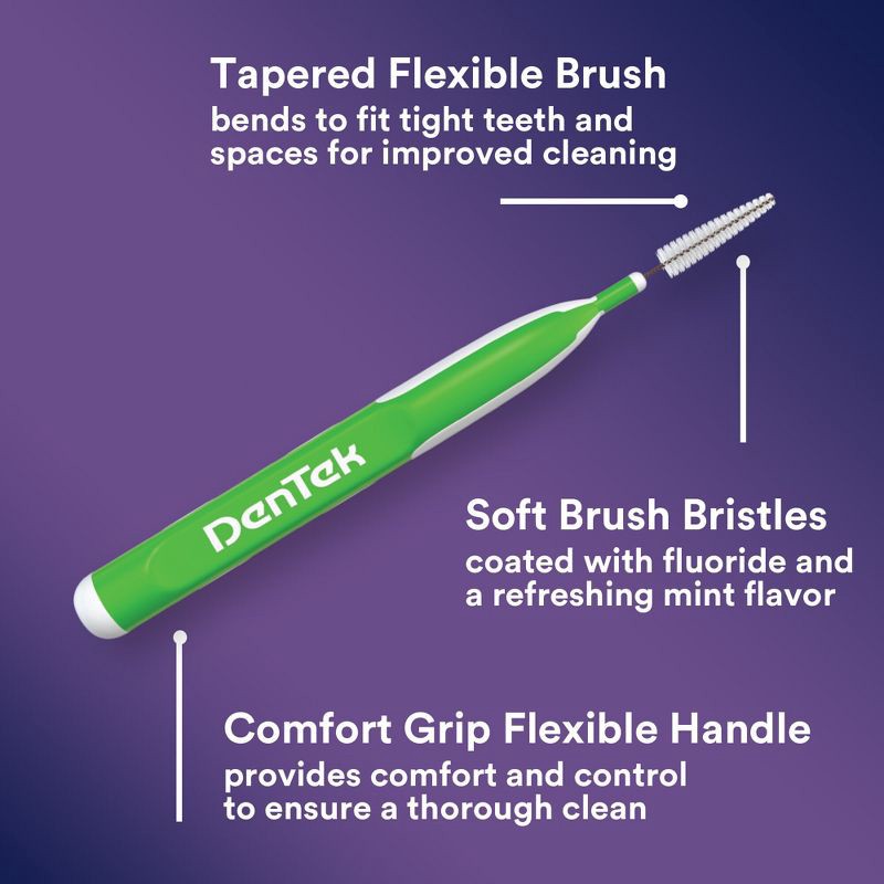 slide 4 of 13, DenTek Easy Brush Plaque Control Interdental Toothbrush - 16ct, 16 ct