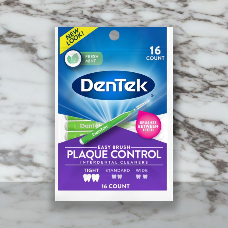 slide 7 of 13, DenTek Easy Brush Plaque Control Interdental Toothbrush - 16ct, 16 ct