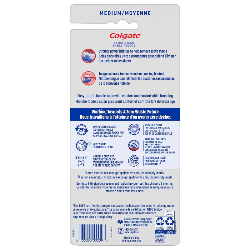 slide 10 of 12, Colgate Extra Clean Full Head Toothbrush Medium - 6ct, 6 ct
