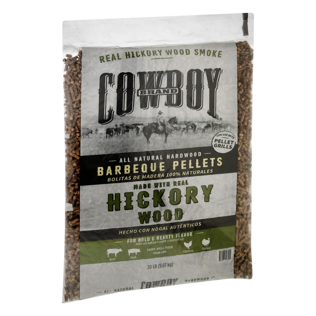 slide 2 of 10, Cowboy Charcoal Hickory Wood Barbeque Pellets 20 lb, 20 lb