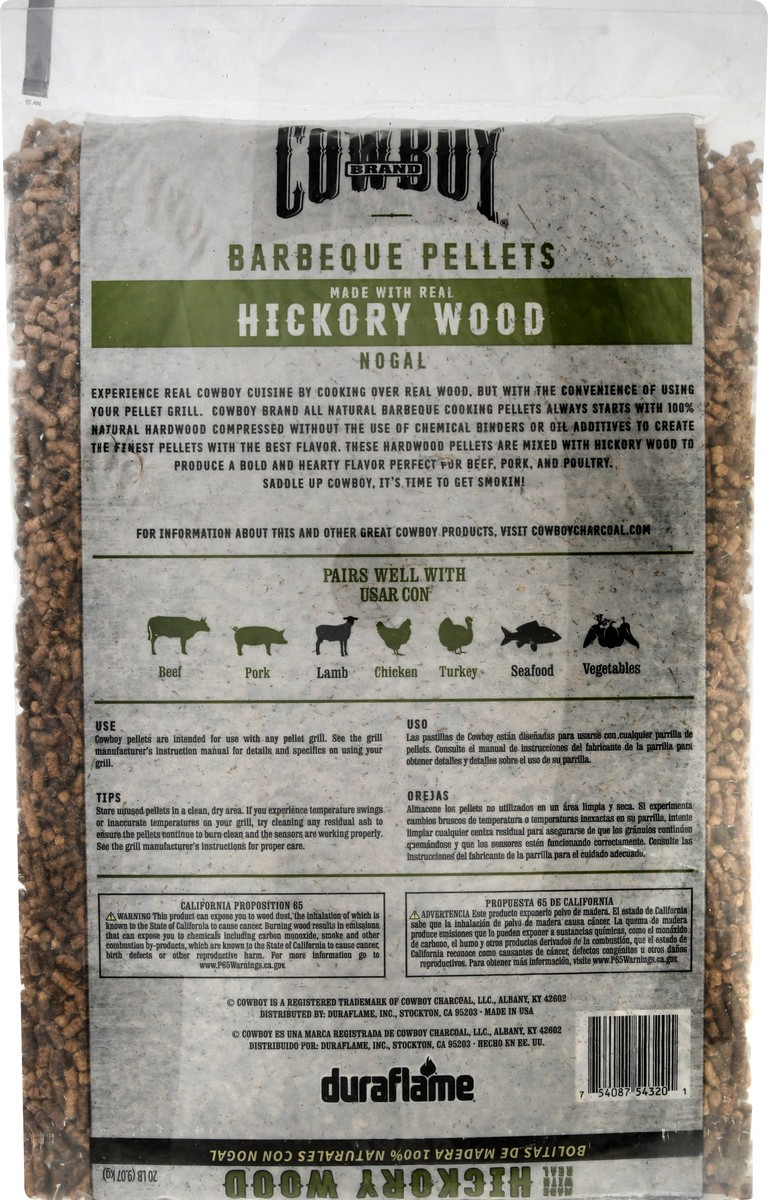 slide 4 of 10, Cowboy Charcoal Hickory Wood Barbeque Pellets 20 lb, 20 lb