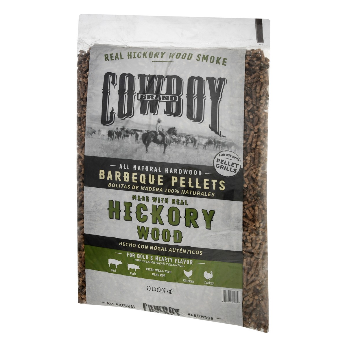 slide 7 of 10, Cowboy Charcoal Hickory Wood Barbeque Pellets 20 lb, 20 lb