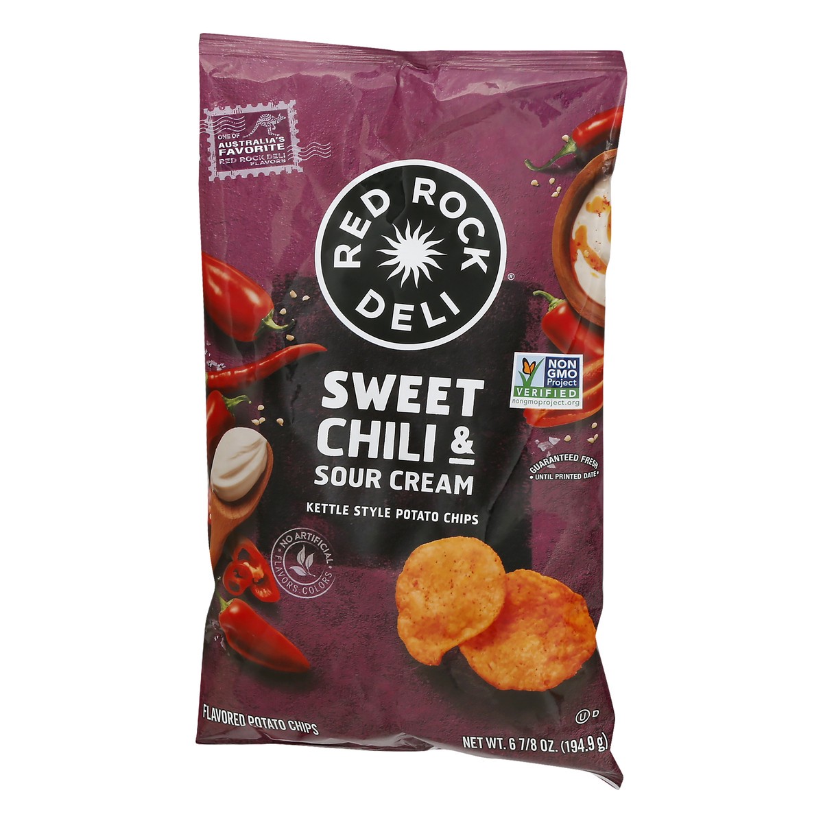 slide 2 of 9, Red Rock Deli Kettle Style Sweet Chili & Sour Cream Potato Chips 6.88 oz, 6.88 oz