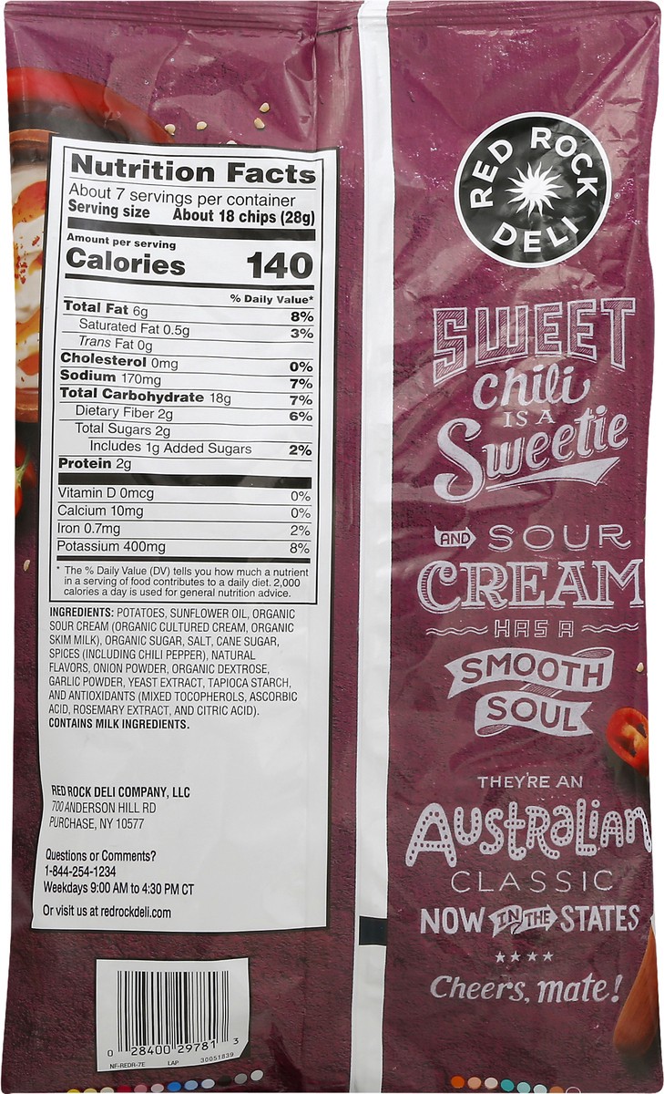 slide 6 of 9, Red Rock Deli Kettle Style Sweet Chili & Sour Cream Potato Chips 6.88 oz, 6.88 oz