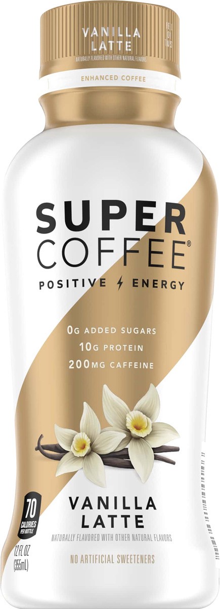 slide 4 of 6, Super Coffee Positive Energy Enhanced Vanilla Latte Coffee - 12 fl oz, 12 fl oz