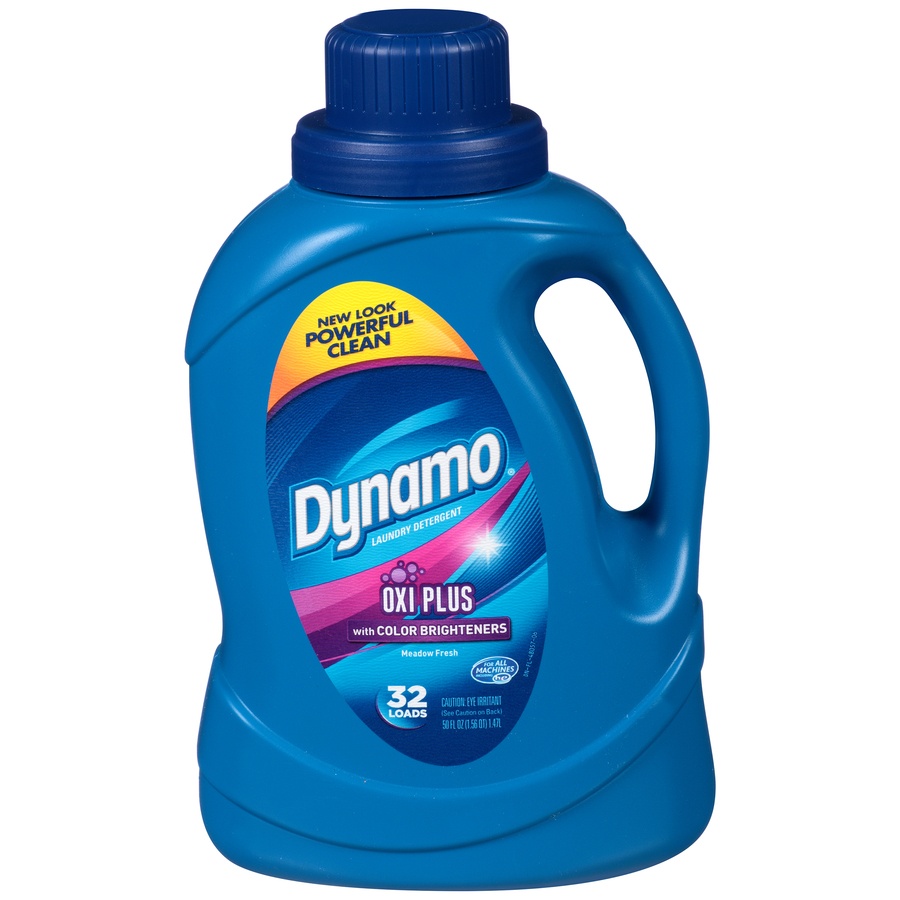 slide 1 of 7, Dynamo Laundry Detergent - Ultra With Oxi-Plus Waterfall Scent, 50 fl oz