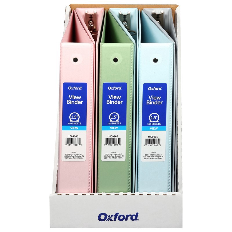 slide 1 of 4, Oxford 1.5 Inch 350 Sheets View Binder 1 ea, 1 ct