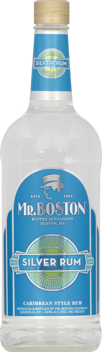 slide 7 of 7, Mr Boston Silver Rum 1 lt, 1 liter