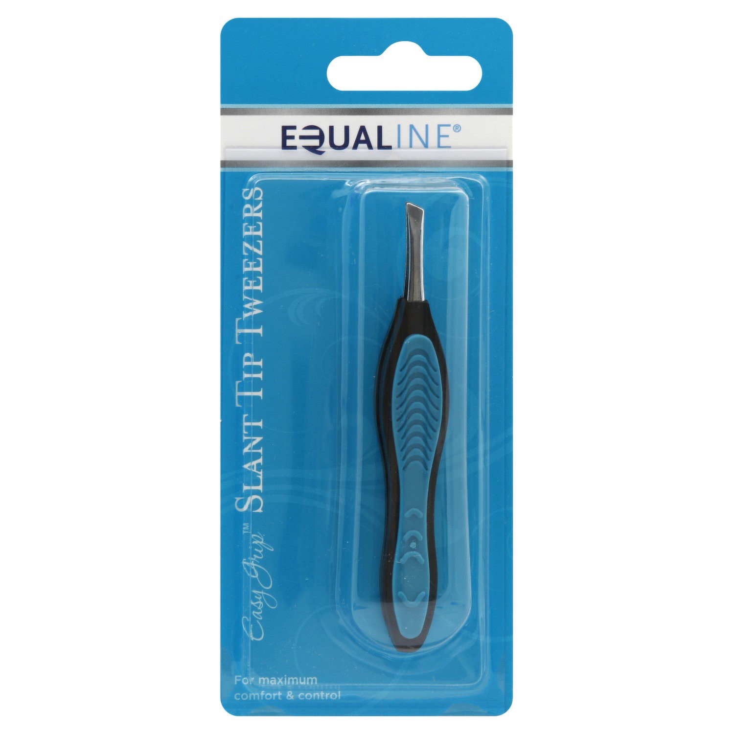 slide 1 of 1, Equaline Tweezer Slant Tip E/Grip, 1 ct