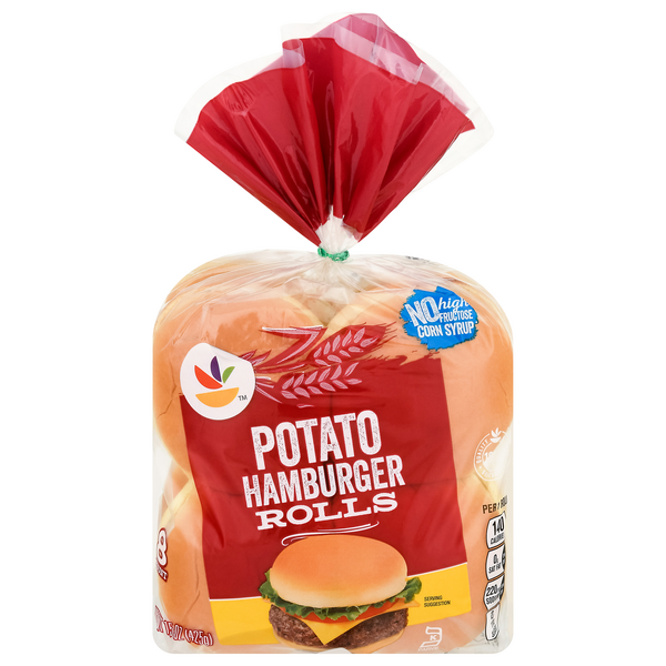 slide 1 of 1, Our Brand Potato Hamburger Rolls - 8 ct, 8 ct; 15 oz