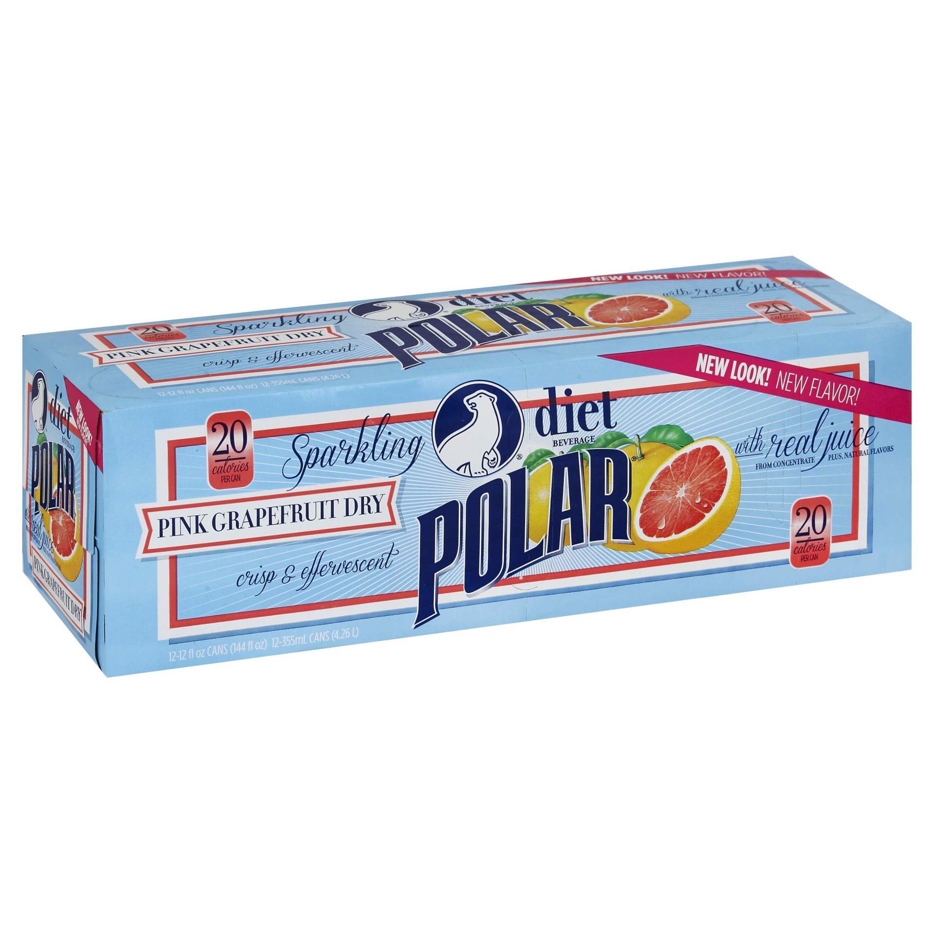 slide 1 of 1, Polar Diet Pink Grapefruit /, 12 ct; 12 fl oz