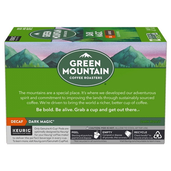 slide 20 of 29, Green Mountain Coffee Roasters K-Cup Pods Decaf Dark Roast Dark Magic Coffee Pods - 12 ct, 12 ct