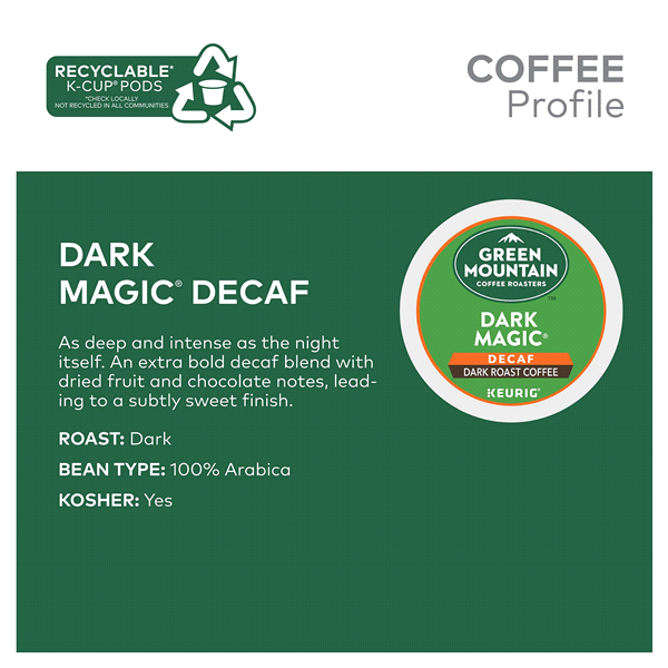 slide 12 of 29, Green Mountain Coffee Roasters K-Cup Pods Decaf Dark Roast Dark Magic Coffee Pods - 12 ct, 12 ct