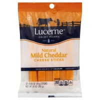 slide 1 of 1, Lucerne Dairy Farms Cheese Sticks Cheddar Mild, 12 ct; 1 oz