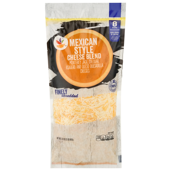 slide 1 of 1, GIANT 4 Cheese Mexican Blend Finely Shredded Natural, 32 oz