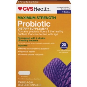 slide 1 of 1, CVS Health Maximum Strength Probiotic Capsules, 15ct, 15 ct