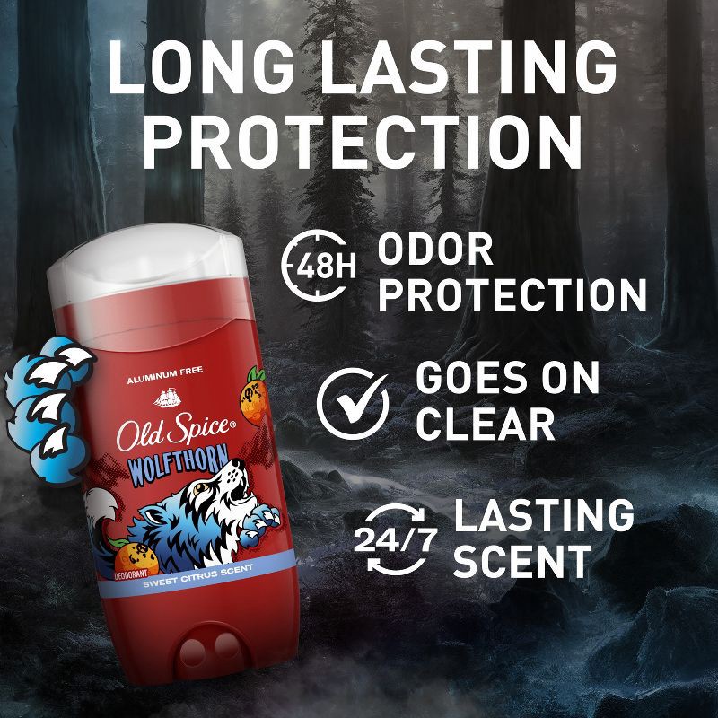 slide 2 of 10, Old Spice Wolfthorn Scent Deodorant for Men - Aluminum-Free 3oz, 3 oz