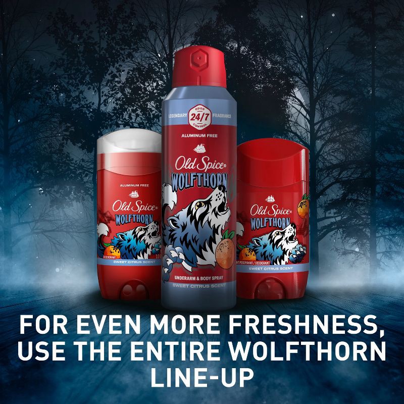 slide 7 of 10, Old Spice Wolfthorn Scent Deodorant for Men - Aluminum-Free 3oz, 3 oz