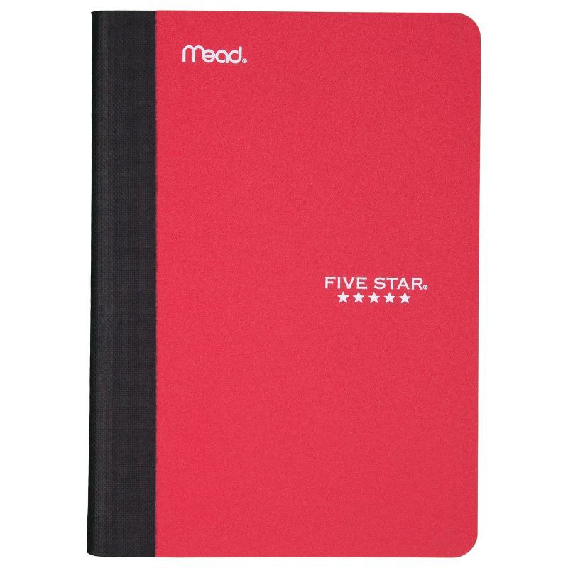 slide 12 of 13, Mead 5"x7" Composition Book Assorted Colors: Five Star Lined Paper, 80 Pages, Hard Cover, College Rule, Non-Toxic, 1 ct