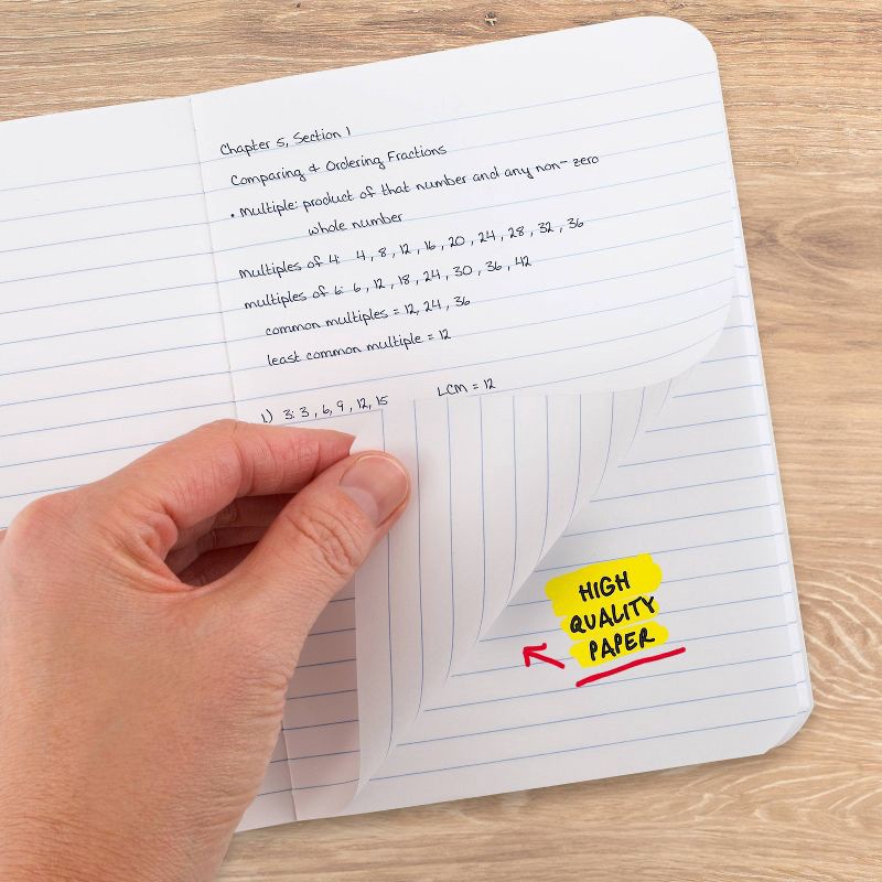 slide 6 of 13, Five Star 5"x7" Composition Book Assorted Colors: Five Star Lined Paper, 80 Pages, Hard Cover, College Rule, Non-Toxic, 1 ct