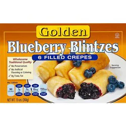 Golden Blintzes Blueberry 6 Count - 13 Oz