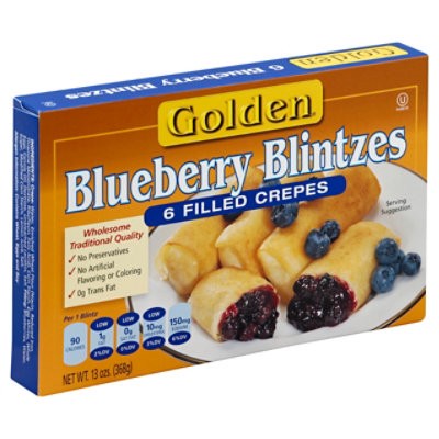 slide 1 of 1, Golden Blintzes Blueberry 6 Count - 13 Oz, 13 oz