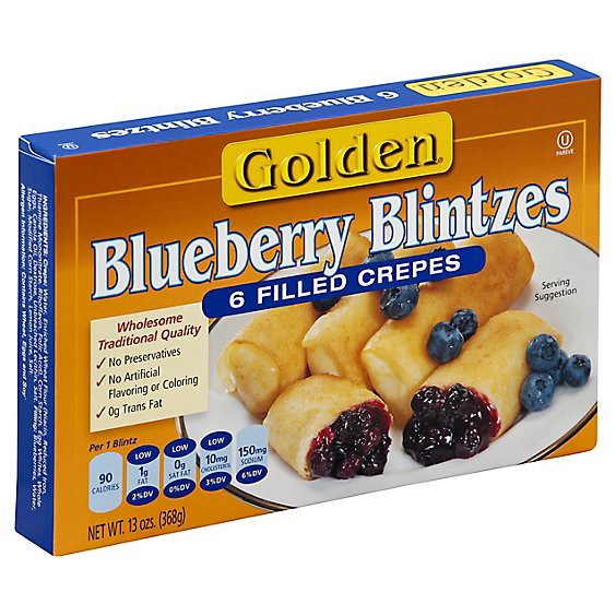 slide 1 of 1, Golden Blintzes Blueberry 6 Count - 13 Oz, 13 oz