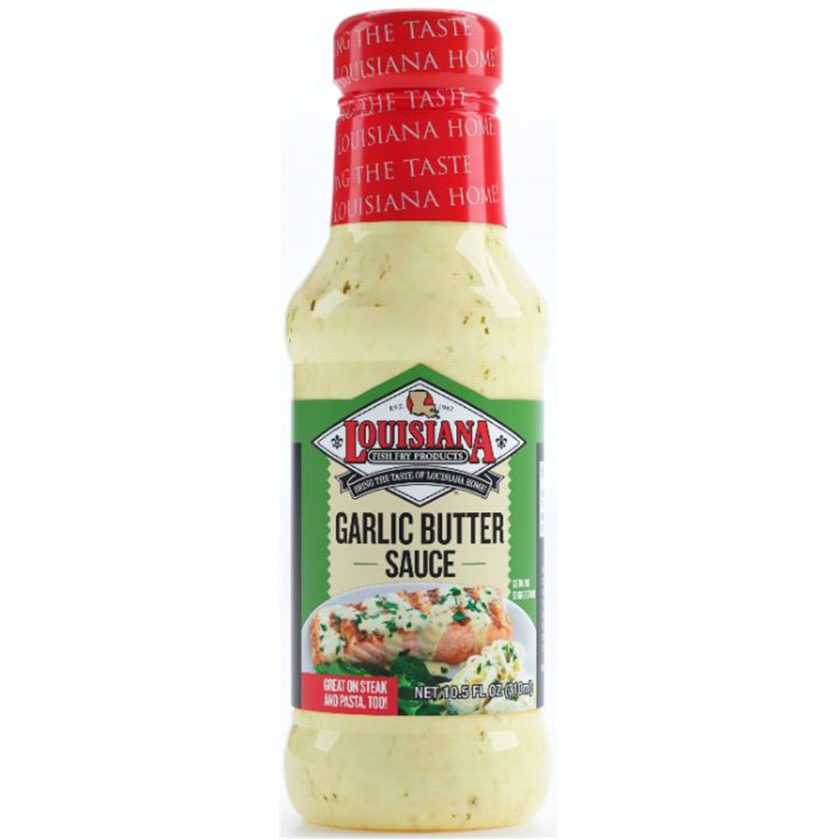 slide 1 of 1, Louisiana Fish Fry Products Garlic Butter Sauce, 10.5 oz