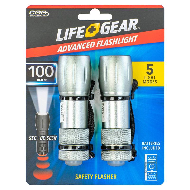 slide 2 of 8, Life+Gear Life Gear 2pk LED Mini-Max 100 Lumens, 2 ct