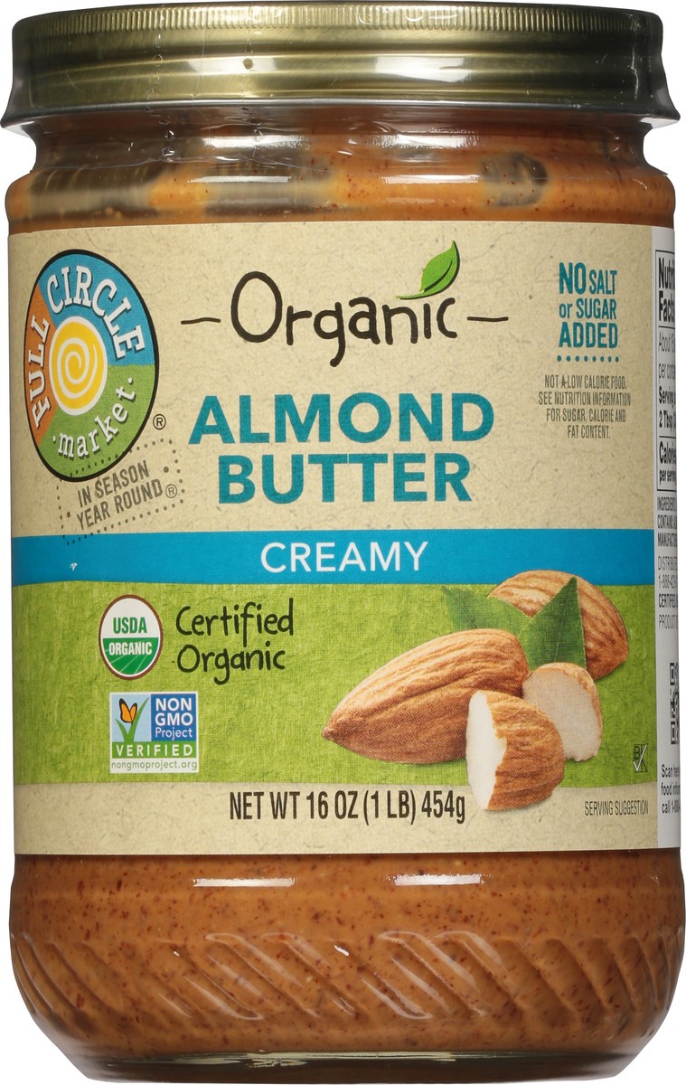 slide 6 of 9, Full Circle Market Organic Creamy Almond Butter 16 oz, 16 oz
