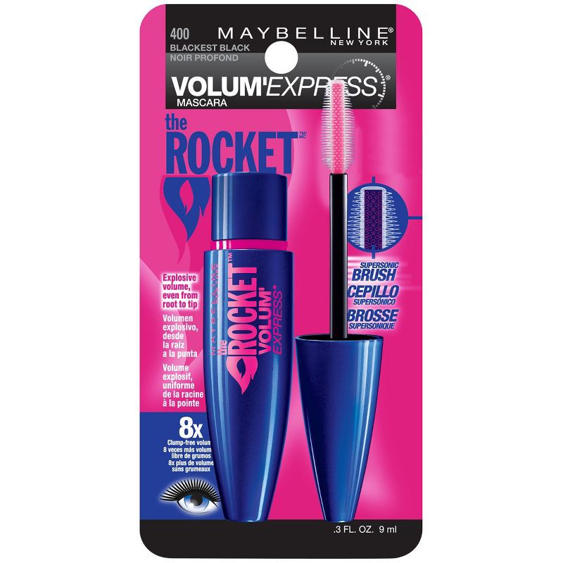 slide 5 of 5, Maybelline Volum' Express The Rocket Mascara - 400 Blackest Black - 0.3 fl oz, 0.3 fl oz