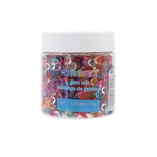 slide 1 of 2, Rainbow Diamond Plastic Gem Mix By Creatology, 1.5 oz