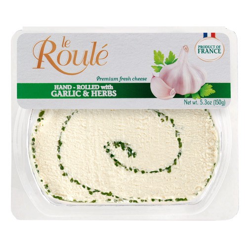 slide 1 of 1, Le Roulé cheese, garlic & herbs, 5.3 / 4.4 oz