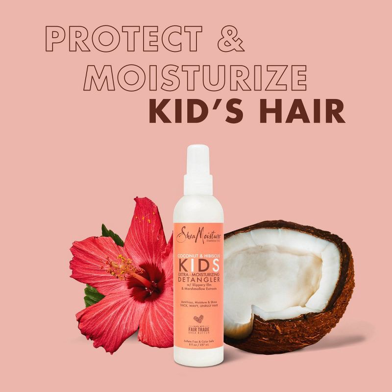 slide 4 of 8, SheaMoisture Coconut & Hibiscus Kids Extra-Moisturizing Detangler - 8 fl oz, 8 fl oz
