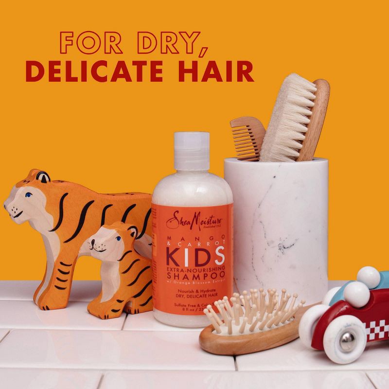 slide 3 of 8, SheaMoisture Mango & Carrot Kids Extra-Nourishing Shampoo - 8 fl oz, 8 fl oz