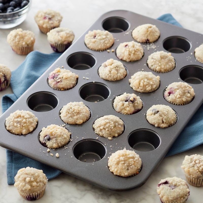 slide 2 of 5, Wilton Ultra Bake Professional 24 Cup Nonstick Mini Muffin Pan, 1 ct