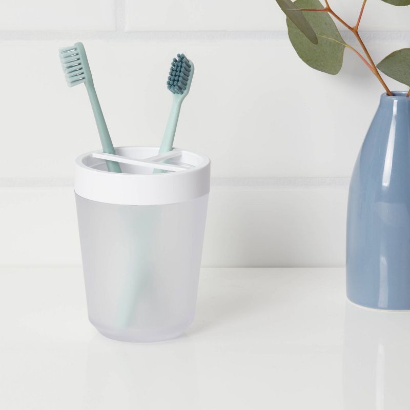 slide 2 of 4, Toothbrush Holder Frosted - Room Essentials™, 1 ct