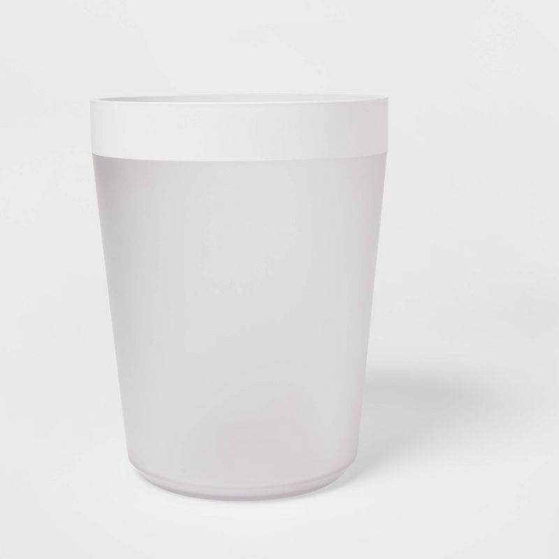 slide 1 of 4, Wastebasket Frosted - Room Essentials™, 1 ct