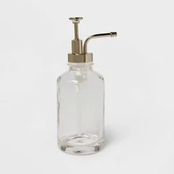 Oilcan Soap Dispenser Clear - Threshold™: Glass & Plastic, Bathroom Accessory, Gel Soap Compatible
