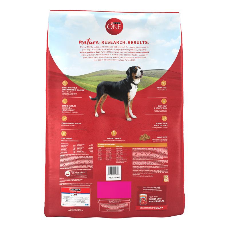 slide 3 of 7, Purina ONE SmartBlend Natural Dry Dog Food with Chicken & Rice - 31.1lbs, 31.1 lb