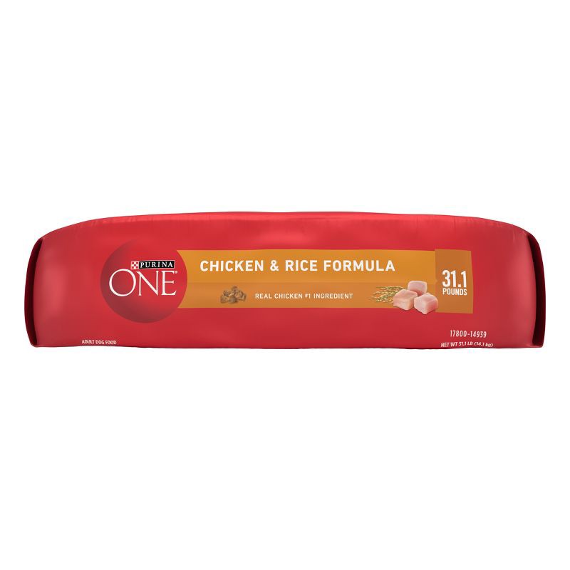 slide 5 of 7, Purina ONE SmartBlend Natural Dry Dog Food with Chicken & Rice - 31.1lbs, 31.1 lb