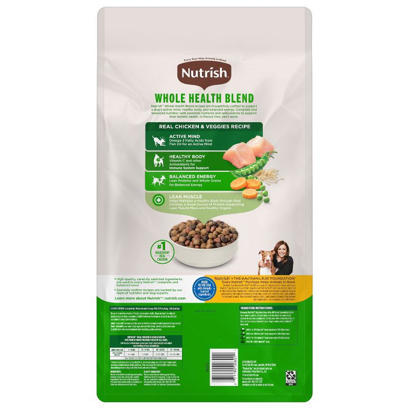 slide 2 of 10, Nutrish Whole Health Blend Real Chicken and Vegetable Recipe Dry Dog Food - 6lbs, 6 lb