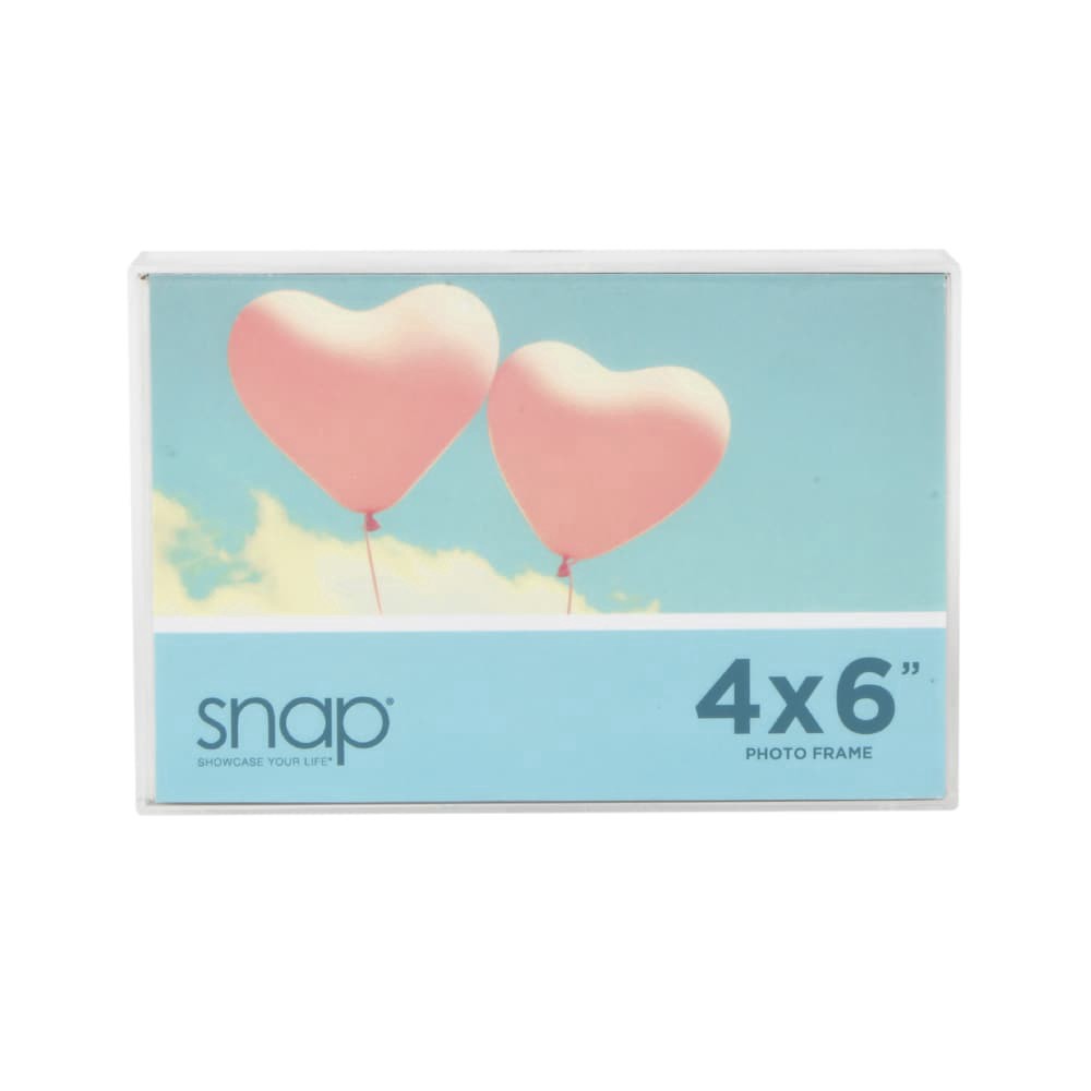 slide 2 of 4, Snap 4X6 Clear Acrylic Box Photo Frame, 4 in x 6 in