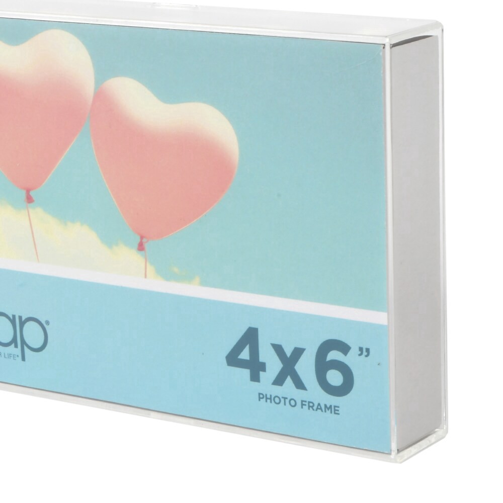 slide 4 of 4, Snap 4X6 Clear Acrylic Box Photo Frame, 4 in x 6 in