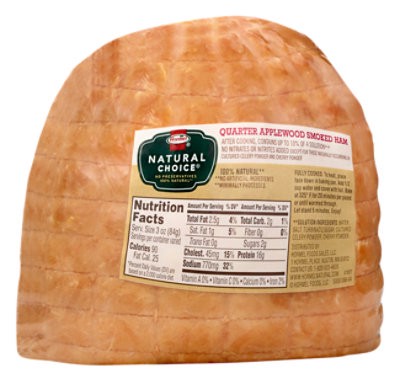 slide 1 of 1, Hormel Natural Choice Applewood Quarter Ham, per lb