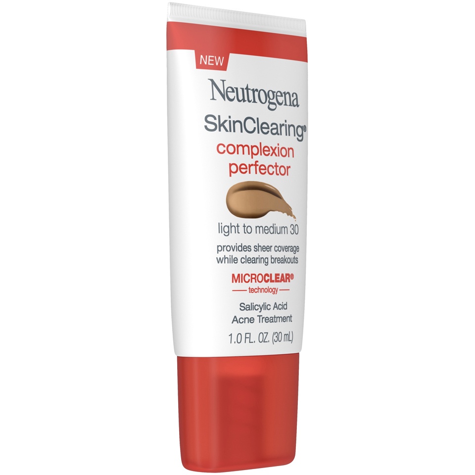 slide 2 of 6, Neutrogena Skin Clearing Complexion Perfector - Light to Medium 30, 1 fl oz