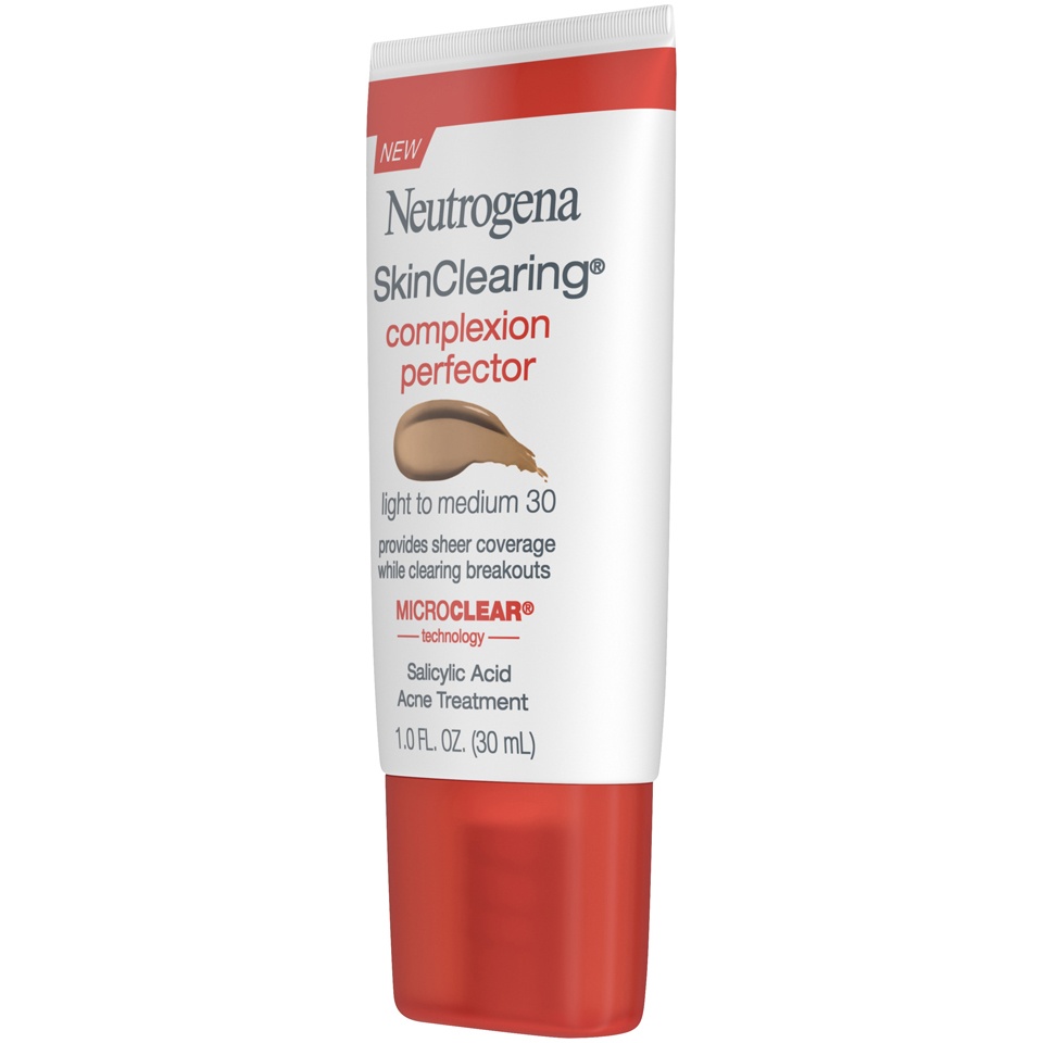 slide 3 of 6, Neutrogena Skin Clearing Complexion Perfector - Light to Medium 30, 1 fl oz