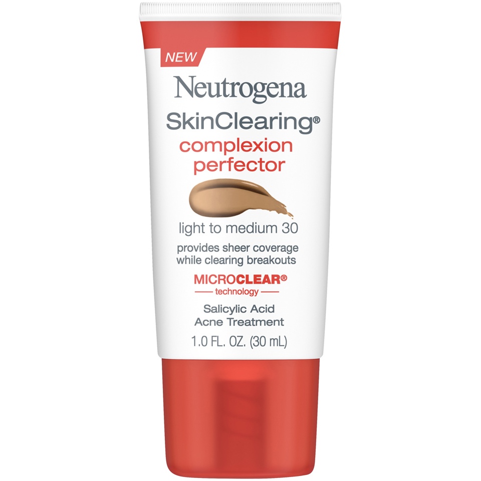 slide 1 of 6, Neutrogena Skin Clearing Complexion Perfector - Light to Medium 30, 1 fl oz