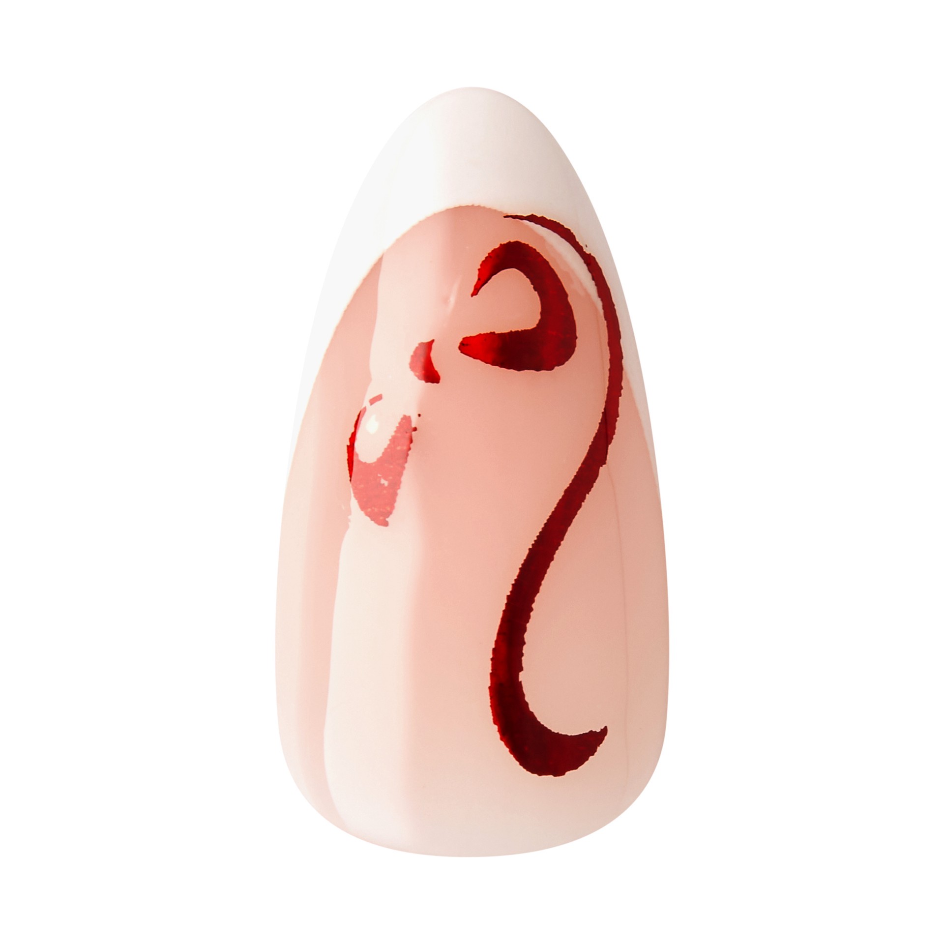 slide 5 of 5, KISS Voguish Fantasy Holiday Press-On Nails, White, Medium Length, Almond Shaped, 31 Ct., 1 ct