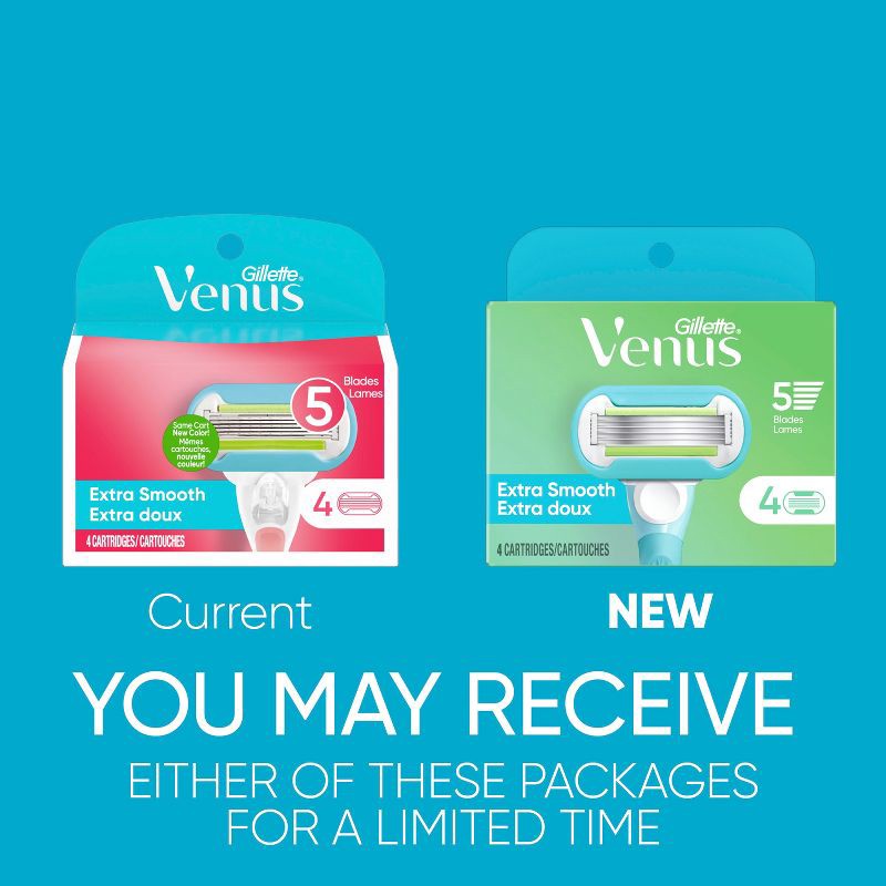 slide 2 of 10, Venus Extra Smooth Women's Razor Blade Refills - 4ct, 4 ct